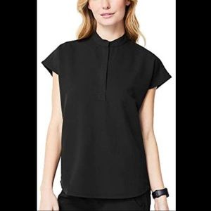Figs Rafaela XXL Scrub Top in Black
